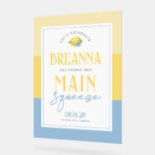 Lemon Main Squeeze 3 Shade Acryl Welkomstbord Bord (Hoek)