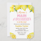 Lemon Main Squeeze Baby shower Invitation Kaart (Voorkant)