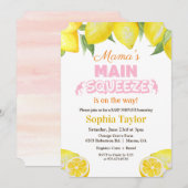 Lemon Main Squeeze Baby shower Invitation Kaart (Voorkant / Achterkant)