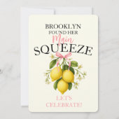 Lemon Main Squeeze Bachelorette Party Uitnodiging (Achterkant)