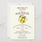 Lemon Main Squeeze Bachelorette Party Uitnodiging (Voorkant)