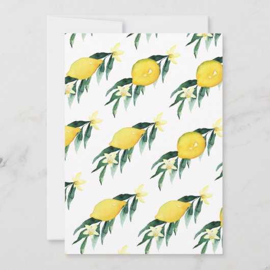Lemon Main Squeeze Bridal Shower Kaart (Achterkant)