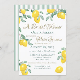 Lemon Main Squeeze Bridal Shower Kaart