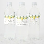 Lemon Main Squeeze Bridal Shower Wedding Favor Wat Waterfles Etiket (Flessen)