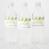 Lemon Main Squeeze Bridal Shower Wedding Favor Waterfles Etiket (Flessen)