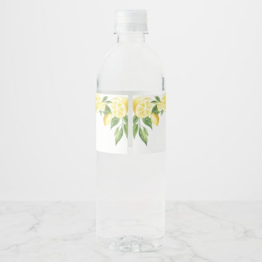 Lemon Main Squeeze Bridal Shower Wedding Favor Waterfles Etiket (Achterkant)
