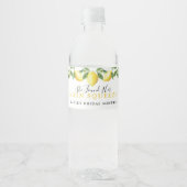 Lemon Main Squeeze Bridal Shower Wedding Favor Waterfles Etiket (Voorkant)