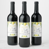 Lemon Main Squeeze Bridal Shower Wedding Favor Wijn Etiket (Flessen)