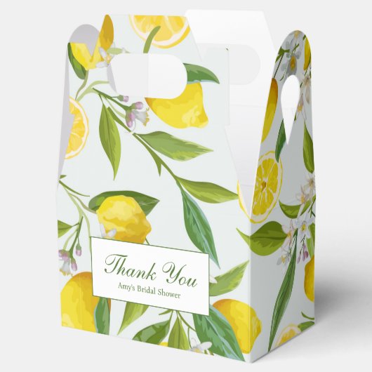 Lemon Main Squeeze Bruiloft Favor Doos Bedankdoosjes (Geopend)