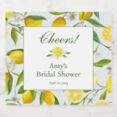 Lemon Main Squeeze Champagne flesje label Sparkling Wijnetiket (Enkel label)