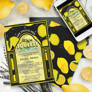Lemon Main Squeeze Elegante Boog Zwart en Geel Kaart