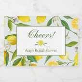 Lemon Main Squeeze Mini Champagne flesje Label Sparkling Wijnetiket (Enkel label)