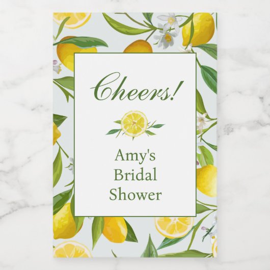 Lemon Main Squeeze Mini Wijn Etiket (Enkel label)