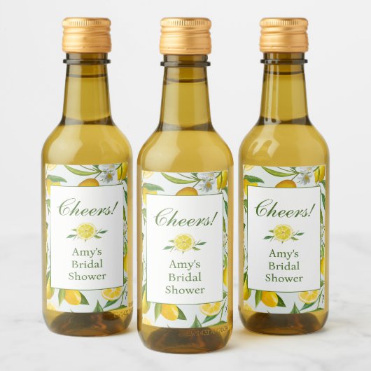 Lemon Main Squeeze Mini-winefleslabel Wijn Etiket (Flessen)