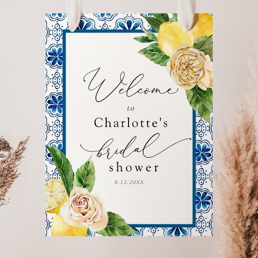 Lemon Main Squeeze Mozaïek Bruiloft Feest Welkom Poster