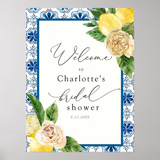 Lemon Main Squeeze Mozaïek Bruiloft Feestelijke On Poster (Voorkant)