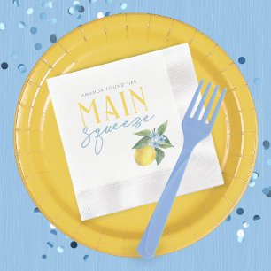 Lemon Main Squeeze Persoonlijke Munt Cocktail Servet