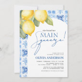 Lemon Main Squeeze Photo Summer Vrijgezellenfeest Kaart (Voorkant)