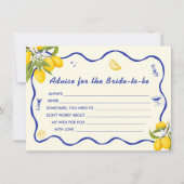 Lemon Main Squeeze Vrijgezellenfeest Advies Kaart (Voorkant)