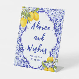 Lemon Main Squeeze Vrijgezellenfeest Advies & Wish Reclamebord Met Voetstuk