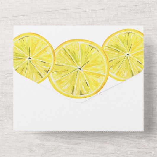 Lemon Main Squeeze Vrijgezellenfeest All In One Uitnodiging (Achterkant)