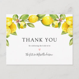 Lemon Main Squeeze Vrijgezellenfeest Bedankt Briefkaart