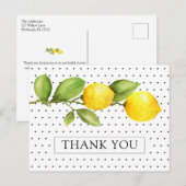 Lemon Main Squeeze Vrijgezellenfeest Bedankt Briefkaart (Voorkant / Achterkant)