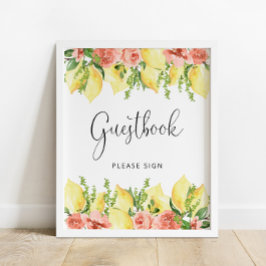 Lemon Main Squeeze Vrijgezellenfeest Gastenboek Po Poster