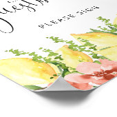 Lemon Main Squeeze Vrijgezellenfeest Gastenboek Po Poster (Hoek)