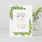 Lemon Main Squeeze Vrijgezellenfeest Kaart (Staand voorkant)