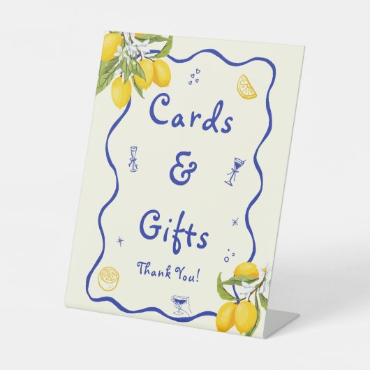 Lemon Main Squeeze Vrijgezellenfeest Kaarten & Ges Reclamebord Met Voetstuk (Voorkant)