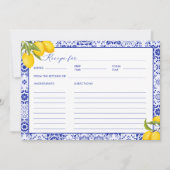 Lemon Main Squeeze Vrijgezellenfeest Recipe Kaart (Voorkant)