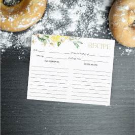 Lemon Main Squeeze Vrijgezellenfeest Recipe Kaart