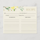 Lemon Main Squeeze Vrijgezellenfeest Recipe Kaart (Voorkant)