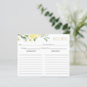 Lemon Main Squeeze Vrijgezellenfeest Recipe Kaart (Staand voorkant)