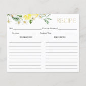 Lemon Main Squeeze Vrijgezellenfeest Recipe Kaart (Voorkant)