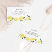 Lemon Main Squeeze Vrijgezellenfeest Registry Kaar Visitekaartje