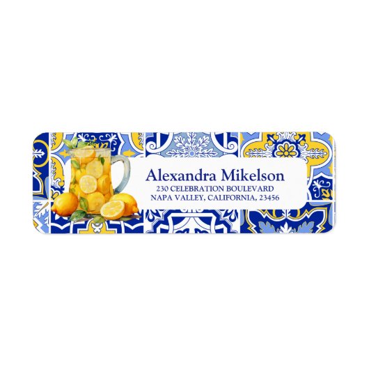 Lemon Main Squeeze Vrijgezellenfeest Return Etiket (Voorkant)