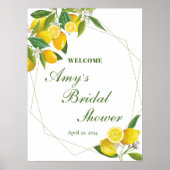 Lemon Main Squeeze Vrijgezellenfeest Welcome Sign Poster (Voorkant)