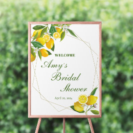Lemon Main Squeeze Vrijgezellenfeest Welcome Sign Poster