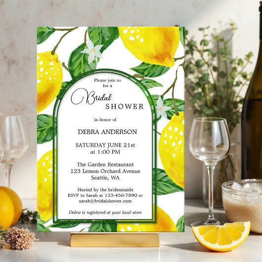 Lemon Main Squeeze Waterverf Vrijgezellenfeest Kaart