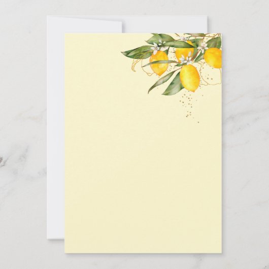 Lemon Mama's Baby shower op het Main Squeeze Kaart (Achterkant)