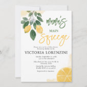 Lemon Mama's Baby shower Uitnodiging op het Main S (Voorkant)