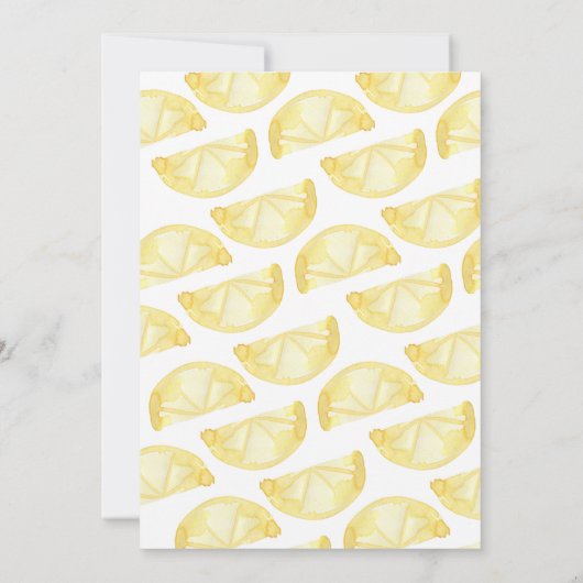 Lemon Mama's Baby shower Uitnodiging op het Main S (Achterkant)