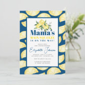 Lemon Mama's Baby shower Uitnodiging op het Main S (Staand voorkant)
