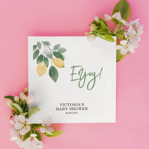 Lemon Mama's belangrijkste squeeze Baby shower Servet