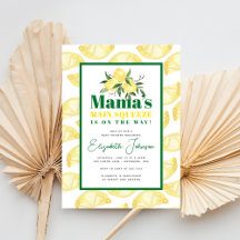Lemon Mama's Main Squeeze Baby Shower Uitnodiging