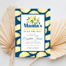 Lemon Mama's Main Squeeze Baby Shower Uitnodiging