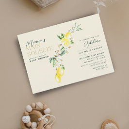 Lemon Mama's Main Squeeze Bleek Yellow Baby shower Kaart