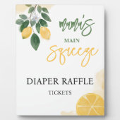 Lemon Mama's Squeeze Diaper Raffle Baby shower Fotoplaat (Voorkant)